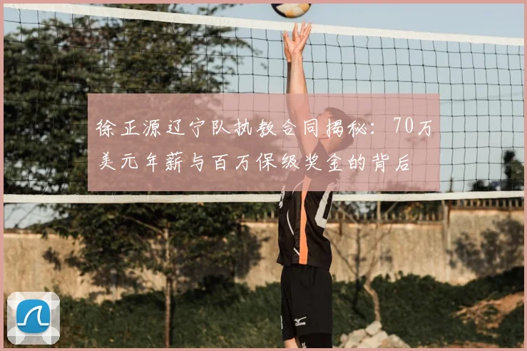 徐正源辽宁队执教合同揭秘：70万美元年薪与百万保级奖金的背后